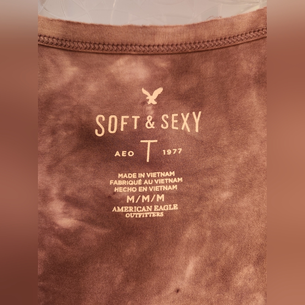 American Eagle Outfitters Soft & Sexy Tiedye Tie-up Top - Picture 2 of 5